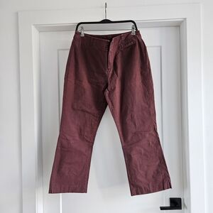 Woolrich Vintage Women's Burgundy Flare Pants Cotton Size 10